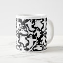 Search for black and white ghost mugs Pattern