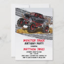 Search for red truck birthday invitations Racing