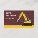 Search for earthmoving business cards Yellow digger