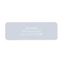 Search for light blue return address labels Simple