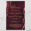 Search for burgundy wedding programs Gold