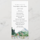 Search for mountain wedding programmes Pine trees