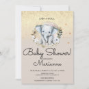 Search for gold baby boy shower invitations Elephant