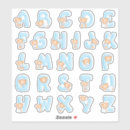 Search for blue alphabet stickers For kids