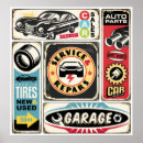 Search for car repair garage posters Retro