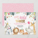 Search for wild safari birthday invitations Young wild and three