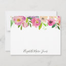 Search for flowers note cards Watercolor