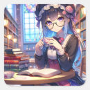 Search for cute reading stickers Girl