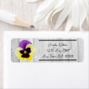 Search for pansy flower return address labels Floral