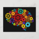 Search for intelligence horizontal postcards Brain