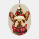 Search for french bulldog christmas tree decorations Animals