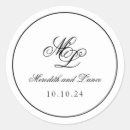 Search for monogram invitation wedding stickers Elegant