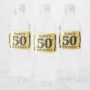 Search for new year water bottle labels Black and gold