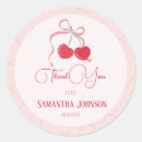 Search for red ribbon bow stickers Cherry on top