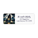 Search for wolf and moon return address labels Night