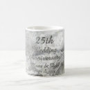 Search for 25th silver wedding anniversary mugs Typography