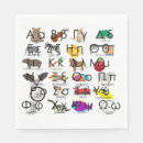 Search for letters of the alphabet napkins Abc