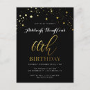 Search for black and gold 60th birthday invitations Faux gold foil