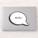 Search for speech bubbles stickers White