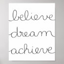 Search for dream believe achieve posters For her