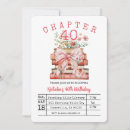 Search for library card birthday invitations Coquette