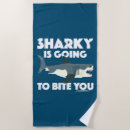 Search for funny sayings beach towels Shark