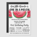 Search for unique 1st birthday invitations One in a melon