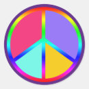 Search for colourful peace sign stickers Rainbow colours
