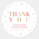 Search for pink gold baby stickers Baby shower thank you