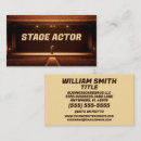 Search for theatre stage business cards Actor