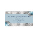 Search for blue metallic return address labels Shiny