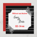 Search for red black and white save the dates Stripes