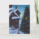 Search for vintage cottage christmas cards Blue