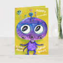 Search for alien birthday cards Cute
