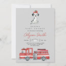 Search for firefighter baby invitations Fire truck