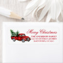 Search for truck return address labels Watercolor vintage red truck