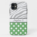 Search for green zebra iphone cases White