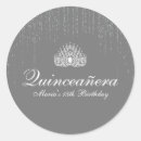 Search for silver quinceanera stickers 15th birthday