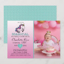 Search for girly 1st birthday invitations Magical