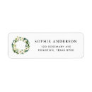 Search for flower wreath return address labels Feminine