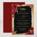 Search for elegant red quinceanera invitations 15th birthday