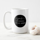 Search for round logo mugs Black and white