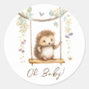 Search for hedgehog stickers Baby shower