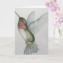Search for watercolor bird painting cards Hummingbird