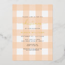 Search for peach christening invitations Girl baptism