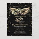 Search for masquerade 21st birthday invitations Black