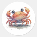 Search for red crab stickers Watercolor
