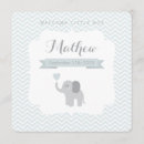 Search for elephant birth announcement cards Blue