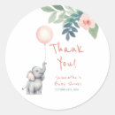 Search for pink elephant thank you stickers Floral