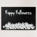 Search for scary halloween puzzles Black and white